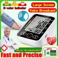 🔥100% Accurate🔥Electronic BP Blood Pressure Monitor Arm type |3-color indicater | Big HD Screen | Voice Broadcast | BP Portable Digital Upper Arm Blood Pressure Pulse Health Monitor measurement tool sphygmomanometer