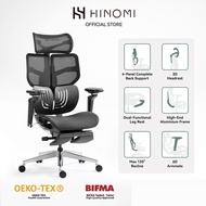 Hinomi X1 Ergonomic Home Office Chair With 3D Back Support | Leg Rest | Gaming | Mesh Chair
