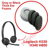 Gray Thick Ear Foam foamies for Logitech H330 H340 H600 Headset