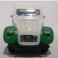 Majorette Citroen 2CV White/Green Vintage Car Scale1:64 No Package Size 7X 3 CM.