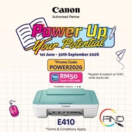 Canon Pixma E410 (Green White)  AIO Ink Effeccient Printer
