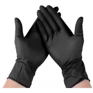 2pcs black nitrile gloves/black rubber gloves/economical medical gloves