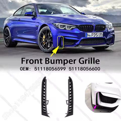 Front Bumper Lower Side Grille For 2014-2020 BMW M3 M4, M4 CS, M4 GTS (F80 F82 F83) 51118056599 5111