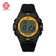 Caterpillar DIGIMAX OC-167-21-247 DIGITAL SILVER YELLOW DIAL BLACK PU STRAP MEN WATCH