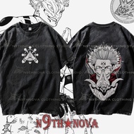 24h Shipping N9THNOVA Washed Pure Cotton Anime T-Shirt Jujutsu Kaisen:Culling Game 7