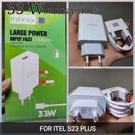 Charger ITEL P55, P55 NFC, S23 PLUS/S23+ FAST CHARGING TYPE C ORI 33 WATT