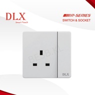 DLX Sockets R8311-BR 13A 1 Gang Switch Socket Big Rocket