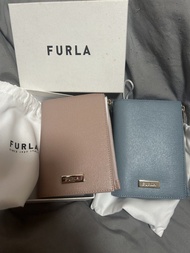 Furla 女士護照套 短款錢包  藍色