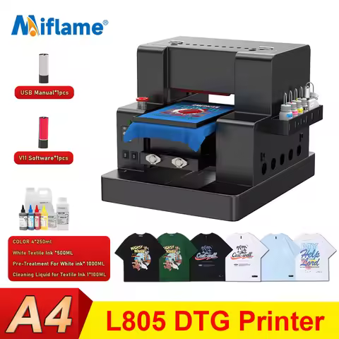 A4 DTG Printer For Epson L805 DTG Flatbed Prinyter Directly to Garment t shirt Printing Machine For