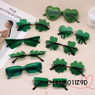 CHIHIRO11Z9D Irish Shamrock Sunglasses St. Patrick's Day Accessories Sun Glasses Rimless Leprechaun 