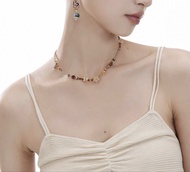 平通全城 黃水晶 多寶珠子鎖骨鏈 Citrine &Tiger's Eye necklace,necklaces,Earrings, earring,ring,rings,bracelet,brace