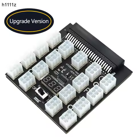 PCI-E 12V 50Pin to ATX 17 x 6Pin Power Supply Server Adapter Breakout Board for DELL 750W 1100W 1600