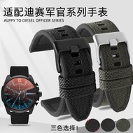 Suitable for Diesel Diesel DZ7395 DZ7396 DZ4500 DZ4506 Nylon Canvas Silicone Watch Strap Ready Stock
