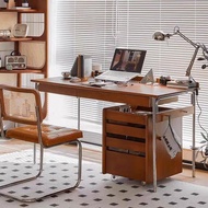 Vintage Solid Wood Desk Bauhaus Computer Table with Drawer Bedroom Study Writing Workstation Home Fu