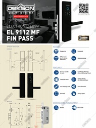 KUNCI PINTU ELEKTRONIK / ELECTRONIC LOCK DEKSON EL 9112 MF FIN PASS BLACK