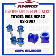 TOYOTA VIOS NCP42 STABILIZER LINK + BUSH SILICONE SET NEW AMIKO SUSPENSION