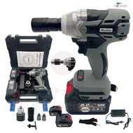 MOLITA บล็อกแบต บล็อกไฟฟ้า 199V รุ่นใหม่ บล็อกแบตเตอรี่ 2in1 แบตลิเธียม 2 ก้อน สว่านแบต สว่านไร้สาย