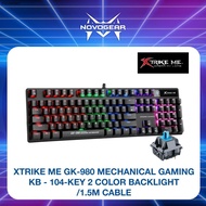 XTRIKE ME GK-980 MECHANICAL GAMING KB - 104-KEY 2 COLOR BACKLIGHT/1.5M CABLE  (KB33-XMK)