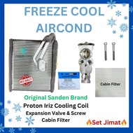 (Original) Proton Iriz Cooling Coil Set Jimat • Coil • Valve • Cabin Filter • Valve Screw