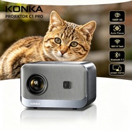 KONKA C1 Pro Portable Projector Mini 4K With Auto Focus 1080P WiFi 6 And Bluetooth 5 Projector Build