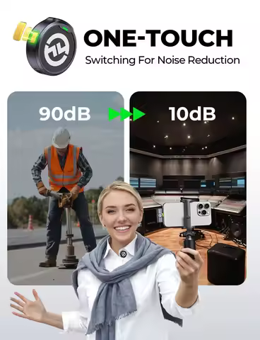 Hollyland Lark M2 Wireless Lavalier Microphone for iPhone Android Camera Noise Cancellation for Vide