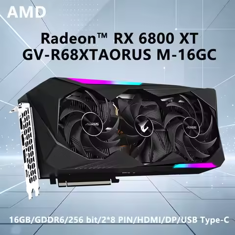 GIGABYTE RX 6800 XT 16GB GDDR6 256 bit AORUS Radeon RX 6800 XT MASTER TYPE C 16G GPU PCI-E4.0x16 HDM