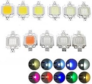 Vrabocry Pack of 2 10W High Power LED Chip Green 520nm-525nm 900mA DC 9V-11V 10W SMD COB Light Emitt