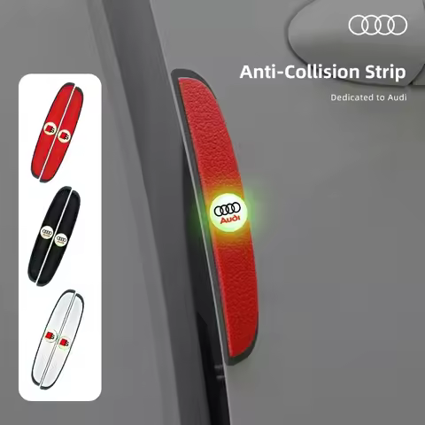 4Pcs Car Styling Luminous Door Edge Anti-collision Bumper Strip Sticker For Audi A4 A3 A5 A6 A1 A7 A