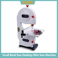 8inch 220V Small Band Saw Desktop Wire Saw Machine Band Saw Bead Cutting Machine Woodworking Jig Saw Table 0-45° Multi-angle Saw