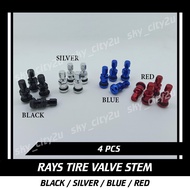 RAYS Tire Valve Stem Sets 4 pcs Valve Cap