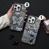 [IMC05] Hologram Grey Motif Case For Vivo Y29 Y03 Y28 Y100 Y17S Y27 V40 Y36 V27 V27E V30 Y02 V25 V25
