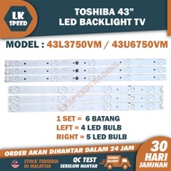43L3750VM / 43U6750VM TOSHIBA 43" LED TV BACKLIGHT(LAMPU TV) TOSHIBA 43 INCH LED TV BACKLIGHT 43L375