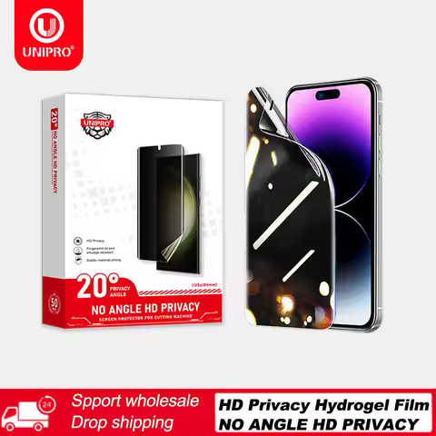 UNIPRO 25 50Pcs Anti Peep Film Privacy Film For Cutting Machine Black Private Hydrogel Film Screen P