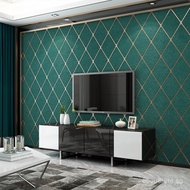 Modern simple imitation deerskin wallpaper for bedroom3D 3D Plaid Wallpaper Living Room TV Backgroun