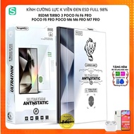 98% FULL Transparent Borderless Tempered Glass for Redmi Turbo 3 Poco F6 F6 Pro F5 Pro Poco M6 M6 Pr