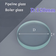 Round Pipe Glass, Boiler Glass Φ120mm, High Temperature Resistant High Pressure Resistant, Tempered 