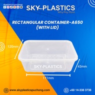 A650 PP Rectangular container | PP Microwave Food Container