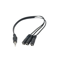 ของมาใหม่!สายแยกหูฟังแบบ 3ทาง Jack 3.5mm ความยาว30CM 1 ออก 3 สำหรับต่อมือถือ คอม 3 Female to Male