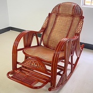 HY/JD Rattan Yuansen Natural Real Rattan Rattan Woven Rocking Chair Rattan Chair Recliner for Adults and Elderly Home Ba