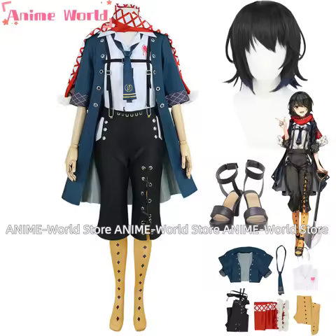 Anime Virtual YouTuber NIJISANJI Mashiro Meme Cosplay Costume Wig Daily Hip Hop Printing Uniform Sho