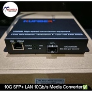 1 10G SFP+ 1 LAN 10Gb/s Media Converter Fiber MC 1 SFP+ to RJ45 Switch | 10G Media Converter 10GBase