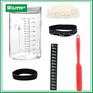 Easy Monitoring Sourdough Starter Jar Aluminum Cover Authentic Sourdough Starter Kit for Delicious H