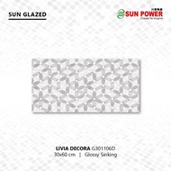 Keramik Dinding Dekoratif Glossy -  Livia Series 30x60 cm | Sun Power