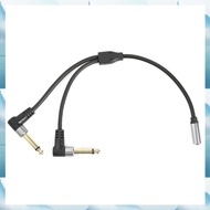 [W F S B] 1/8 Inch Socket to 1/4 Inch Plug Y Splitter Adapter Cable 0.24M 3.5mm Female Stereo to Dua