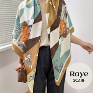 Raye Carmel Fester Texa Floella Electra Premium Silk Square Hijab Scarf Syari Shawl