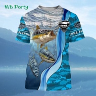 Men Shirts Graphic Tee Fish Print Short Sleeved T-shirt for Men Fish Graphic T shirts Men's Summer C