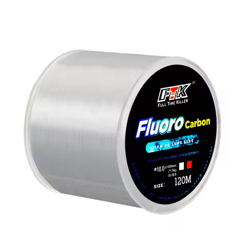 120M Fluorocarbon Coating Fishing Line 0.20mm-0.60mm 7.15LB-45LB Carbon Fiber Leader Line Fishing Lu