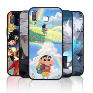 Glass Casing for Samsung galaxy A8 star Shockproof Case Tempered Glass Back & Soft Silicone Frame An