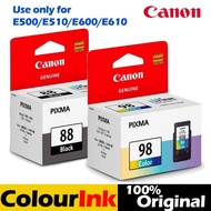 Canon PG 88 Black Ink Cartridge / CL 98 Colour Ink Cartridge For E500/E510/E600/E610