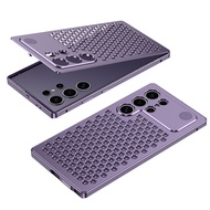 สำหรับ Samsung S24 S23อัลตร้า S24 + แม่พิมพ์ทำขนมกรอบเคสโทรศัพท์แพ็คเต็ม Pelindung Logam เคสโทรศัพท์